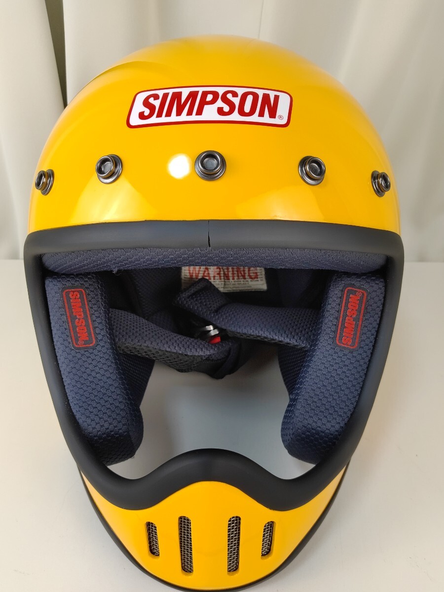 SIMPSON シンプソン ヘルメット M50 イエロー Mサイズ 57-58cm フルフェイスの画像3