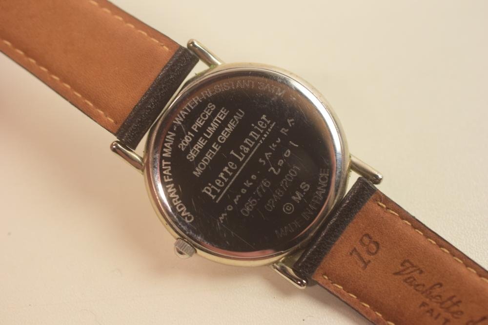 ICH【ジャンク品】 Pierre Lannier さくらももこ デザイン 腕時計 2001年製 動作未確認 ジャンク 〈189-240417-ss9-ICH〉_画像3