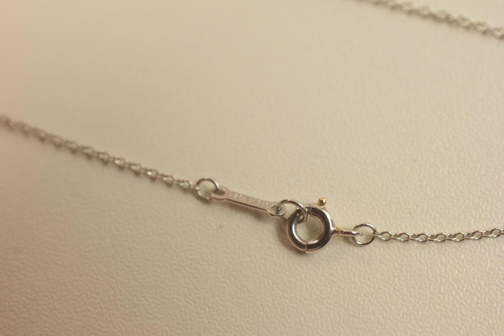 ICH[ used beautiful goods ] TIFFANY&Co. Tiffany rubbing Heart necklace Pt950mere diamond 3.2g (207-240418-ss15-ICH)