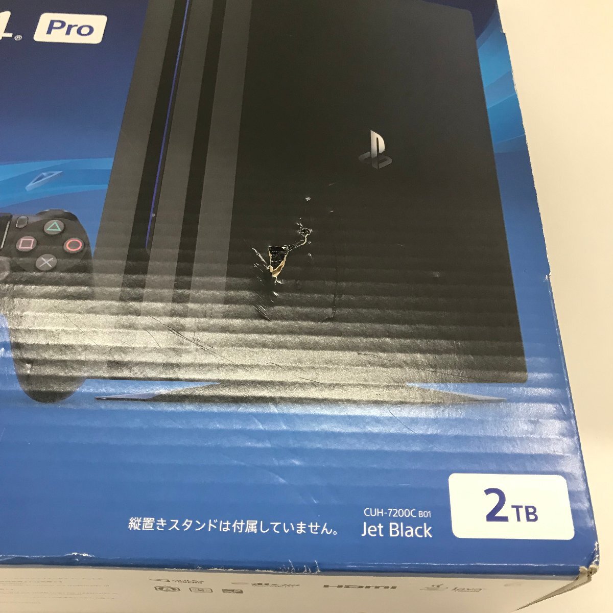 FUR【中古現状品】欠品有・箱ダメージ有 PlayStation 4 Pro ジェット・ブラック 2TB(CUH-7200CB01) 動作未確認【033-240402-ZU-02-FUR】_画像9