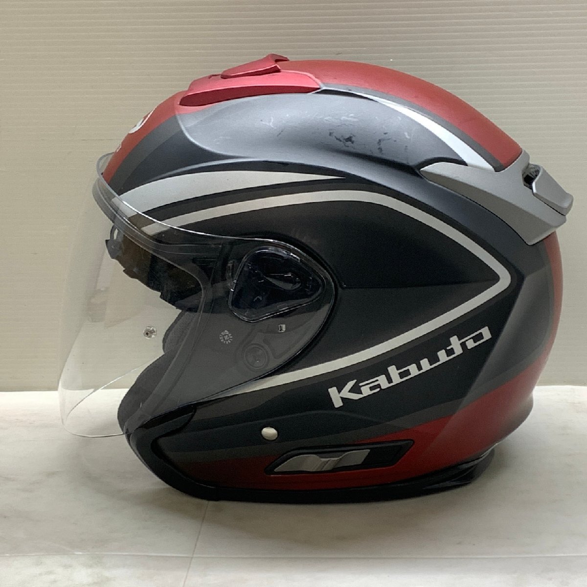 MIN【中古品】 MSMS OGK Kabuto フルフェイス ヘルメット ASAGI 61-62㎝ XL 箱なし 中古品 〈127-240410-MK-17-MIN〉_画像2