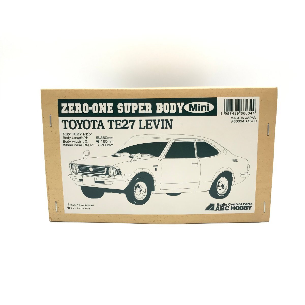 FUR【中古】ABC HOBBY 1/10 TOYOTA TE27 LEVIN(トヨタ TE27 レビン) クリアボディ ZERO-ONE SUPER BODY Mini【060-240411-SM-05-FUR】の画像1