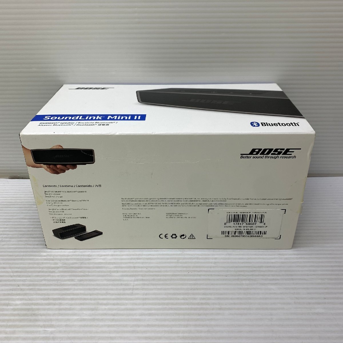 MIN【中古品】 MSMK Bose SoundLink Mini Bluetooth speaker Ⅱ ポータブル ワイヤレス スピーカー 〈94-240424-CN-15-MIN〉の画像3