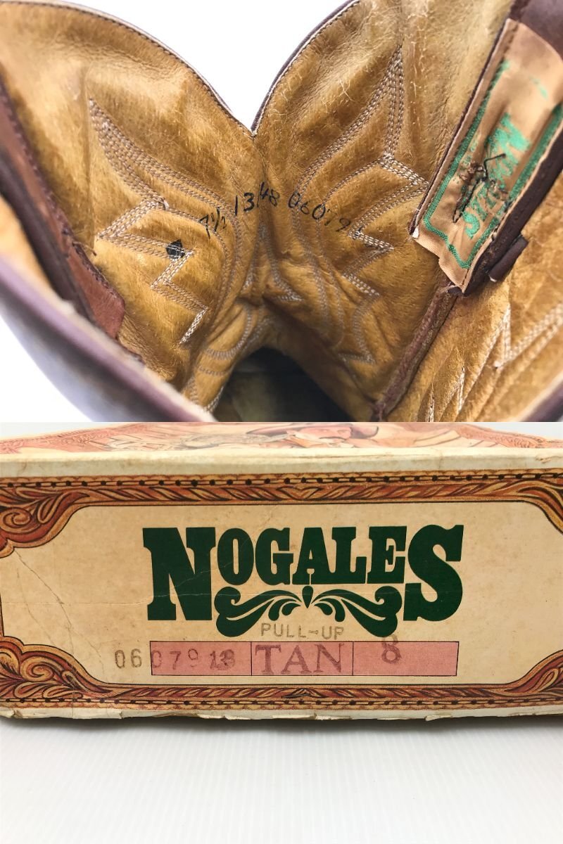 【TAG・ジャンク品】☆NOGALES ウエスタンブーツ 25.5㎝☆165-240416-SS-03-TAGの画像4