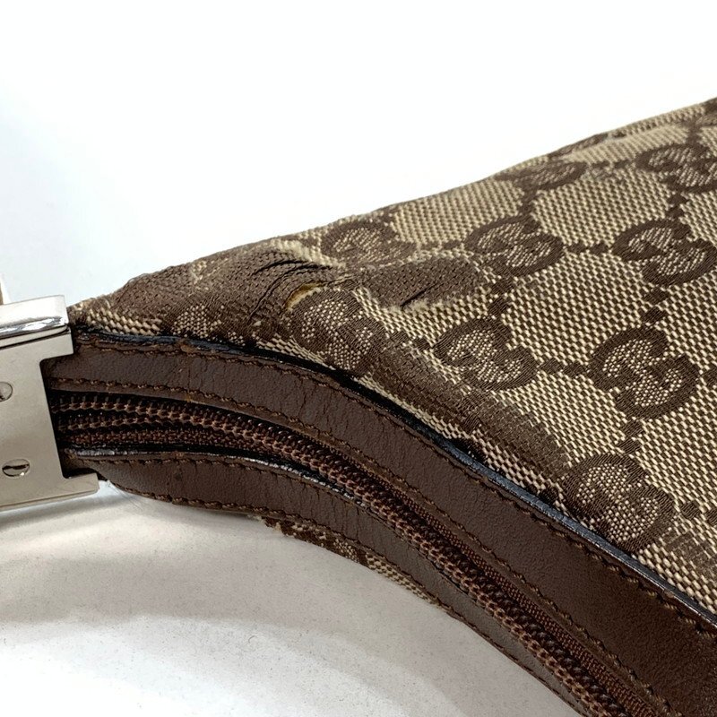 FUZ【ジャンク品】 1円～ GUCCI グッチ キャンバスショルダーバッグ ダメージあり 肩掛け 〈180-240417-0NM-1-FUZ〉の画像6