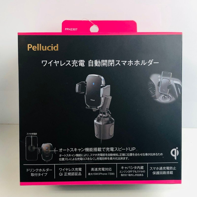 ICH【未使用品】 未開封 Pellucid ペルシード スマホホルダー ワイヤレス充電 PPH2307 〈106-240419-aa4-ICH〉_画像1