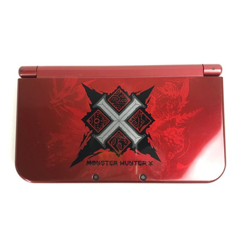 FUZ【中古品】 Nintendo 3DSLL 本体 モンスターハンタークロススペシャルパック 塗装剥がれ、画面焼けあり 〈36-240426-YY-18-FUZ〉_画像1