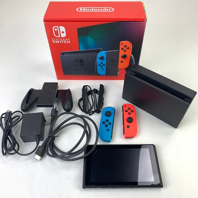 FUZ【中古品】 Nintendo Switch 本体 新型XKJ スイッチ ネオンモデル 箱破れ 〈34-240409-NM-8-FUZ〉_画像1