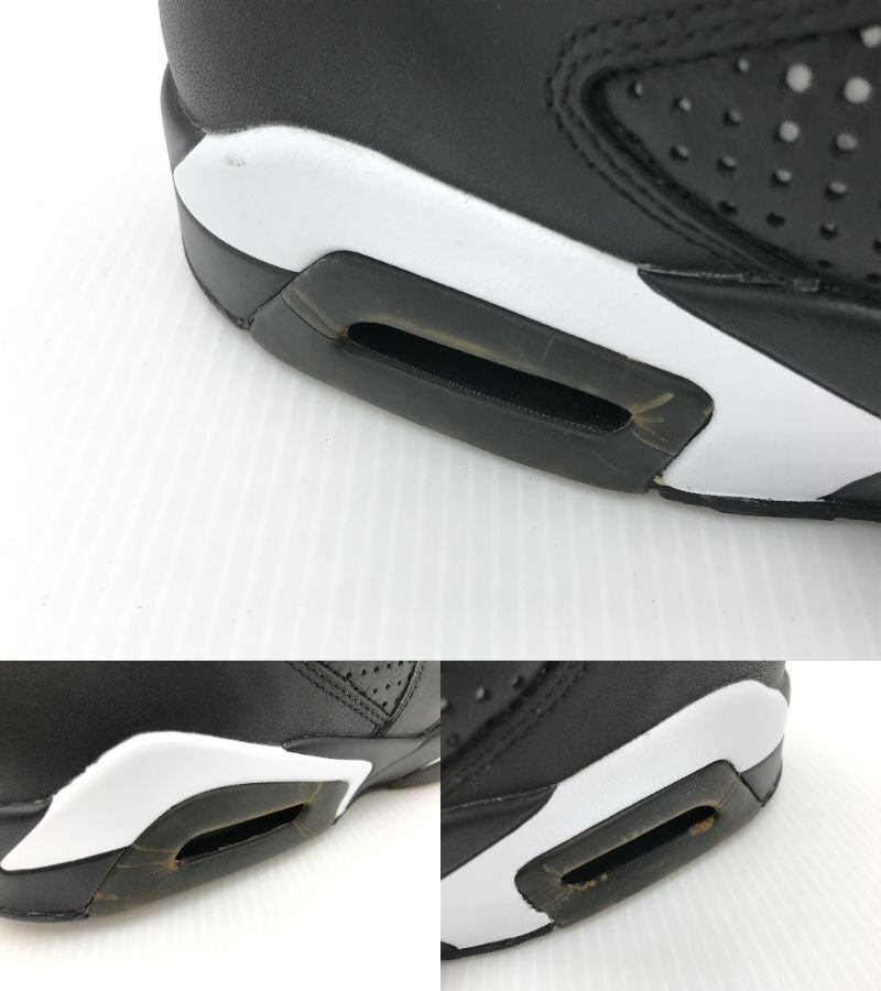 【TAG・ジャンク品】☆NIKE 384664-020 AIR JORDAN 6 RETRO BLACK CAT 29.0㎝ 観賞用☆208-240416-SS-08-TAGの画像8