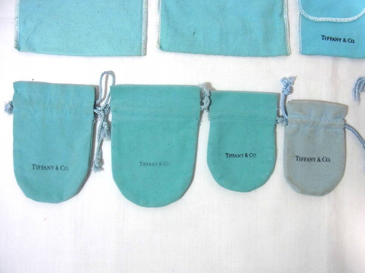 使い込んだティファニー TIFFANY ジュエリー保存袋 巾着袋 21枚 使用感・難有の画像4