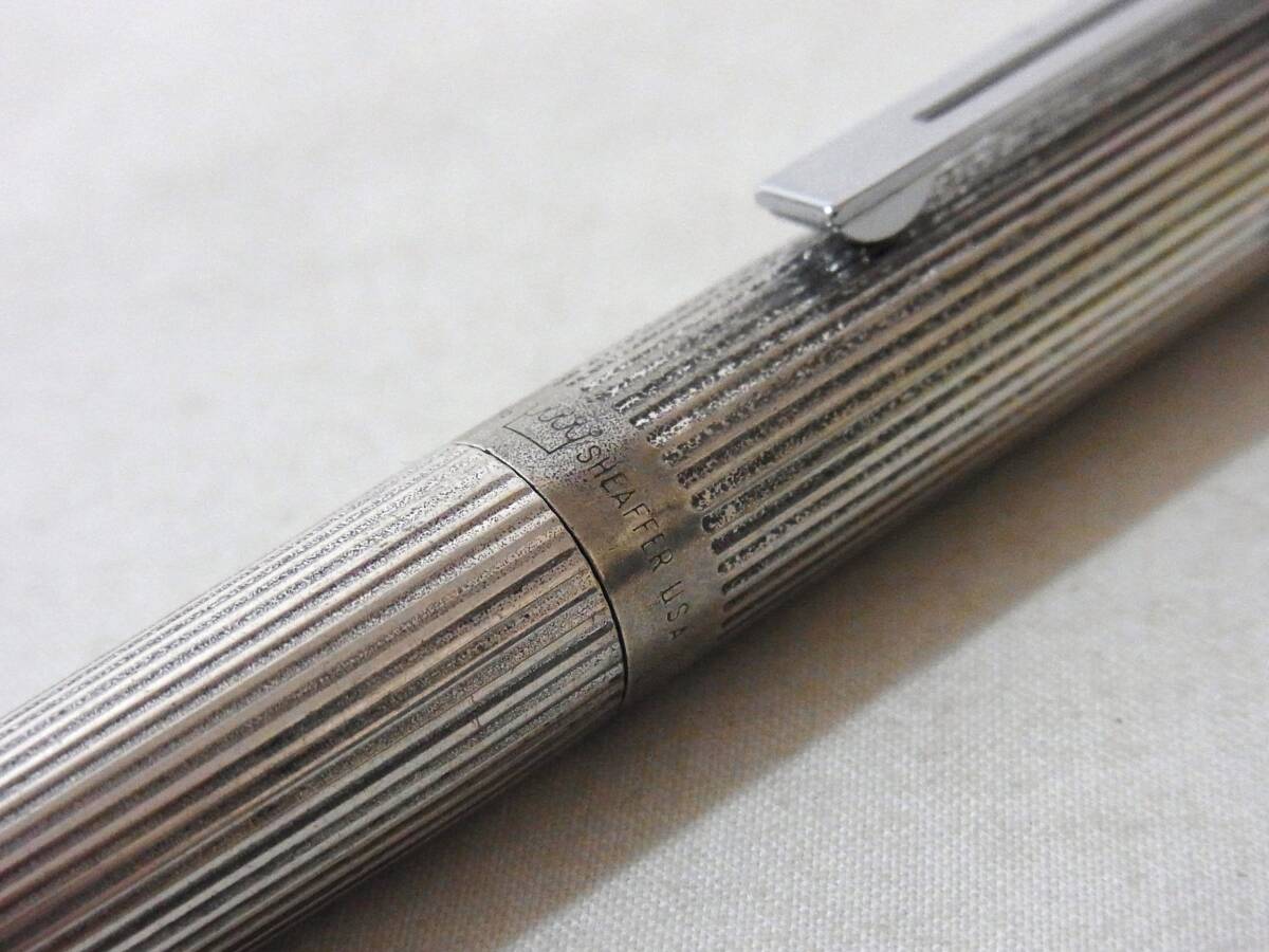 4/16 USED シェーファー 万年筆 14K 585 刻印 SILVER PLATED CASING USA 使用感有の画像5