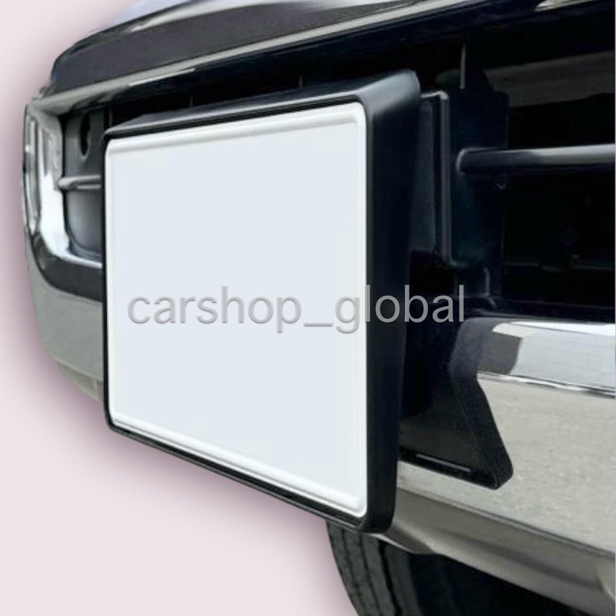 トヨタ ランドクルーザー対応 軽量ナンバーベース 角度5度付き フロント専用 塗装可能台座 70系対応_画像1