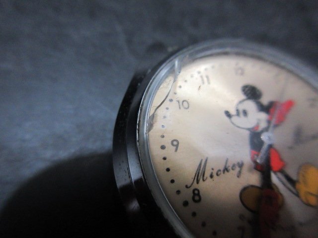 3 日本製 古い ミッキーマウス 腕が長短針 手巻き 稼動品 ジャンクの画像2