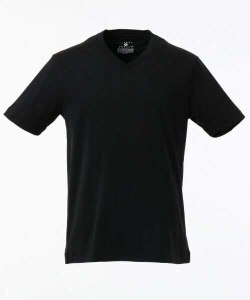 新品タグ付き【JOSEPH ABBOUD ジョセフアブード】防臭機能 定番のパックVネックＴシャツ カットソー 黒無地 3L 大きいサイズv4913