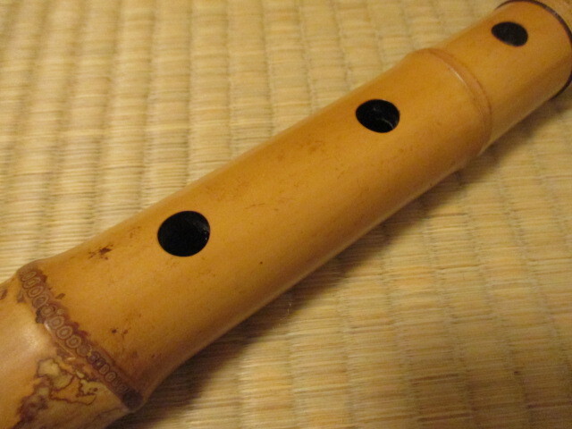 逸品 尺八 琴古流 在銘 「 雪州 」 籐巻 縦笛 竹笛 和楽器 木管楽器 の画像3