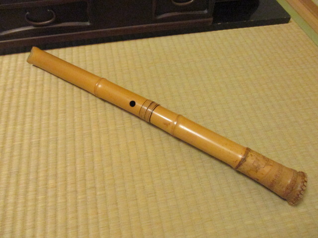 逸品 尺八 琴古流 在銘 「 雪州 」 籐巻 縦笛 竹笛 和楽器 木管楽器 の画像8
