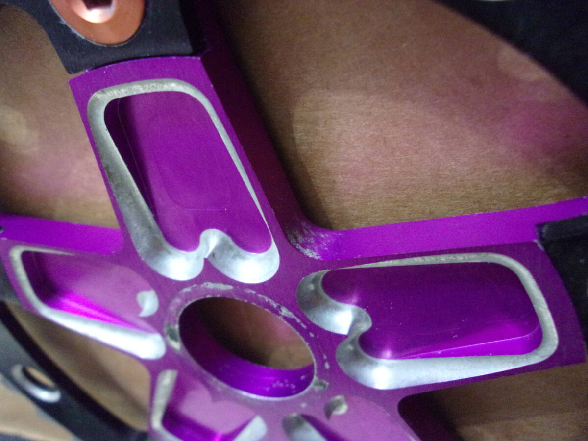 USA製 PORKCHOP 40T チェーンリング スプロケット 紫パープルアルマイトスパイダー 1pc 1ピース 自転車バイクサイクルパーツ部品 BMX MTBの画像6