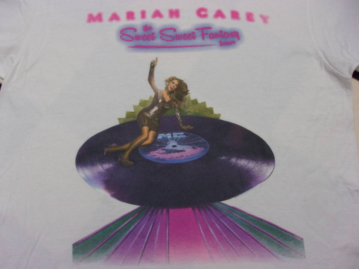 MARIAH CAREY The Sweet Sweet Fantasy Tour Tシャツ L マライアキャリー 古着 R&B HIPHOP whitney houston マドンナ sade ビョークwu-tangの画像4