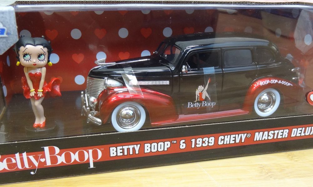 未使用品 JADATOYS 1/24 Betty Boop 1939 CHEVY MASTER DELUXE HOLLYWOOD RIDES ミニカーの画像6