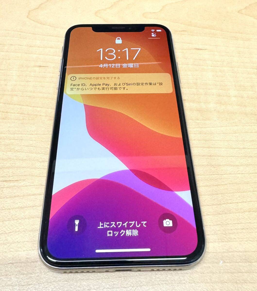 iPhone X 64GB バッテリー容量81% 判定〇 モデル MQAY2J/A SIMフリー apple アップルの画像1