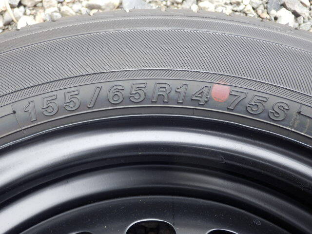  Honda N light new car removing iron wheel attaching tire 4 pcs set YOKOHAMA155/65R14 23 year 27 week 