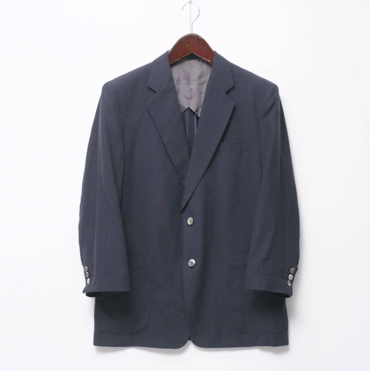 GO4511//* Burberry /Burberrys* men's LY/ shell button / ton cell linen/ tailored jacket / blaser / navy / navy blue 