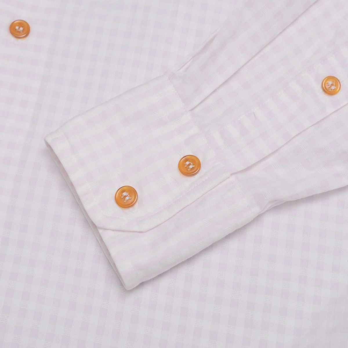 TH3749 ヴィヴィアンウエストウッドマン/ワイドカラーシャツ/メンズ46/ピンク系/コットン/オーブ刺繍ロゴ/長袖シャツ/ギンガムチェックの画像4