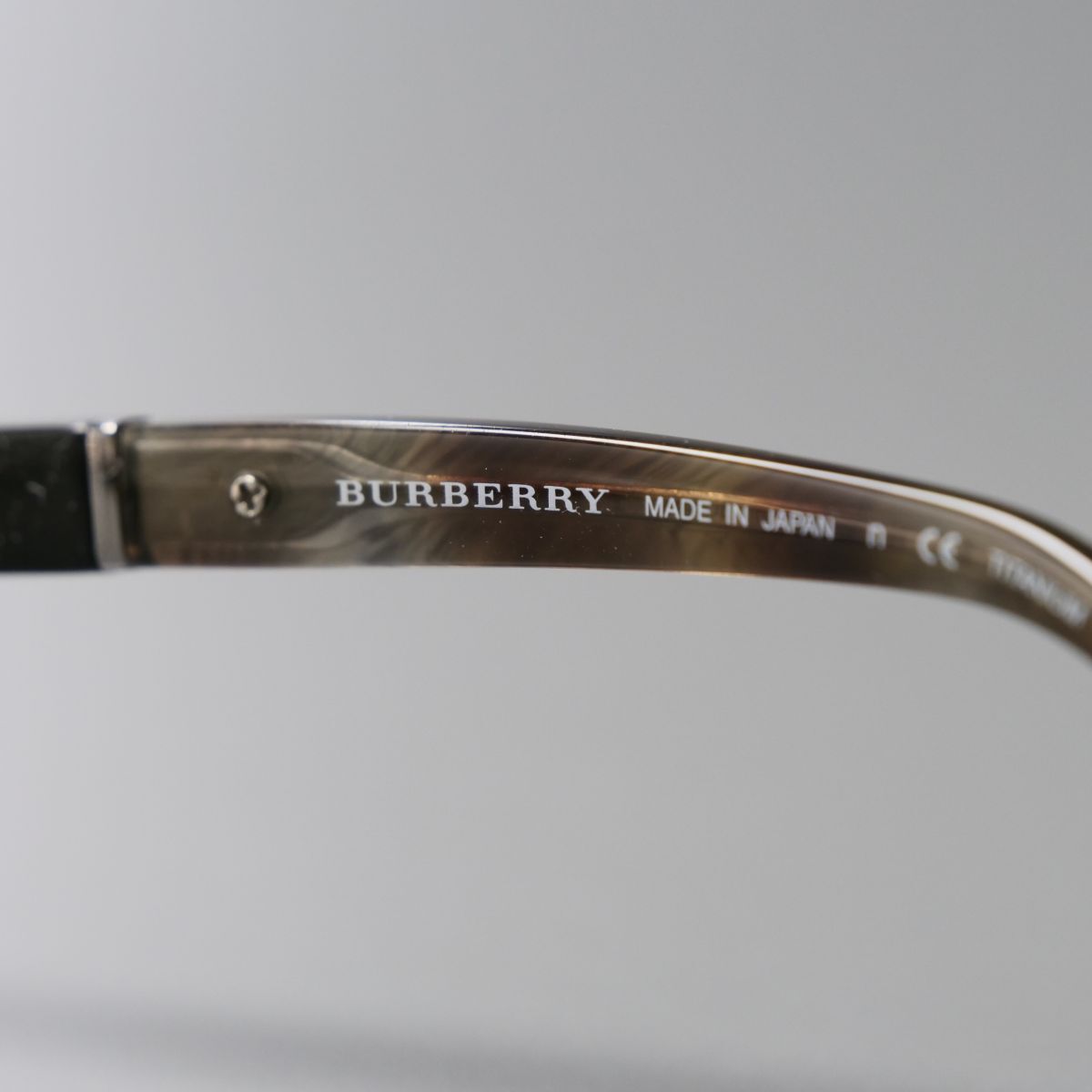 MF7207：未使用*BURBERRY/バーバリー*チタンフレーム*スクエア/バレル*コンビテンプル*眼鏡/メガネ*B1275TDの画像6