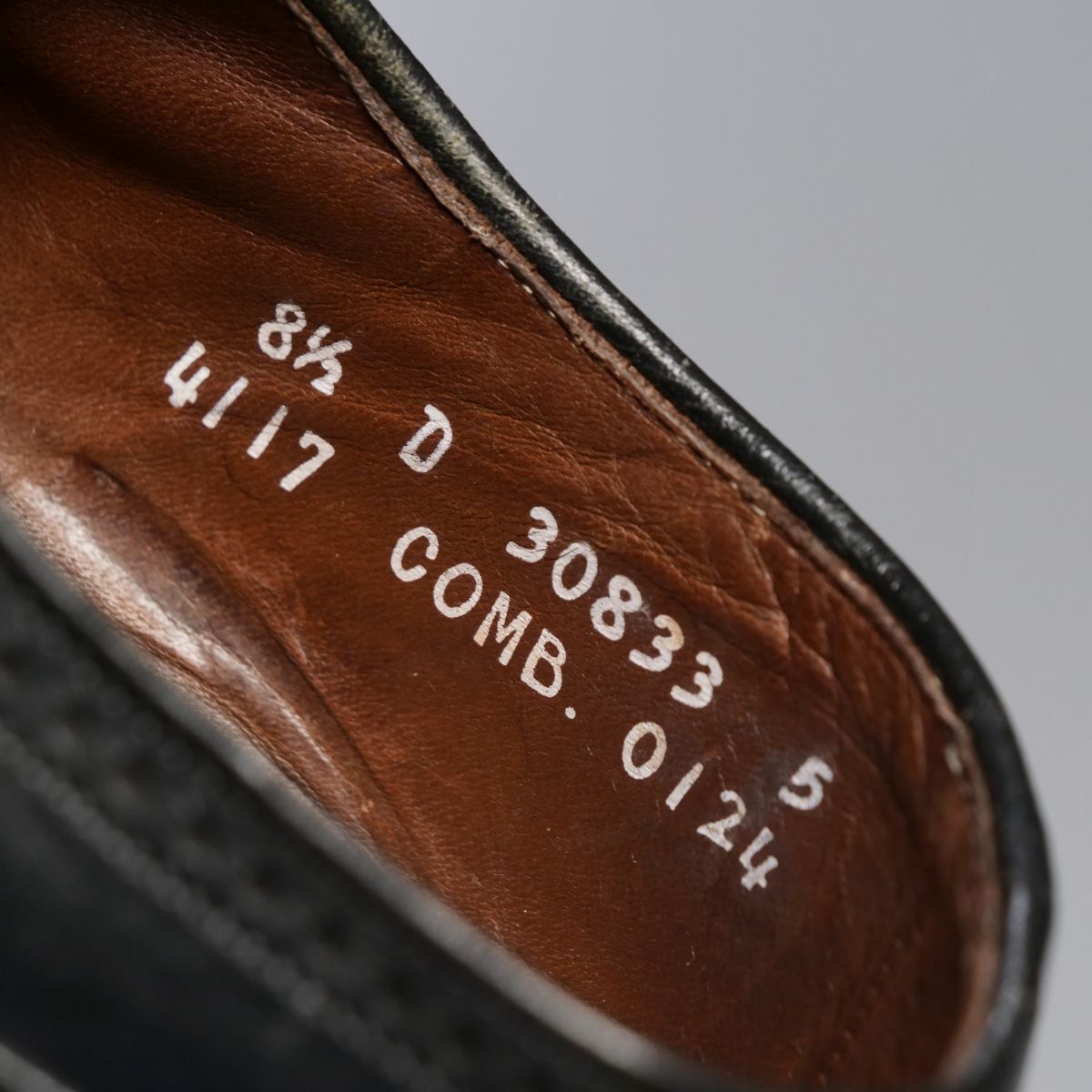 W1571//アメリカ製*アレンエドモンズ*マーロウ/Marlow/メンズ8.5D/ウイングチップ/レザーシューズ/革靴/黒/ブラック_画像8