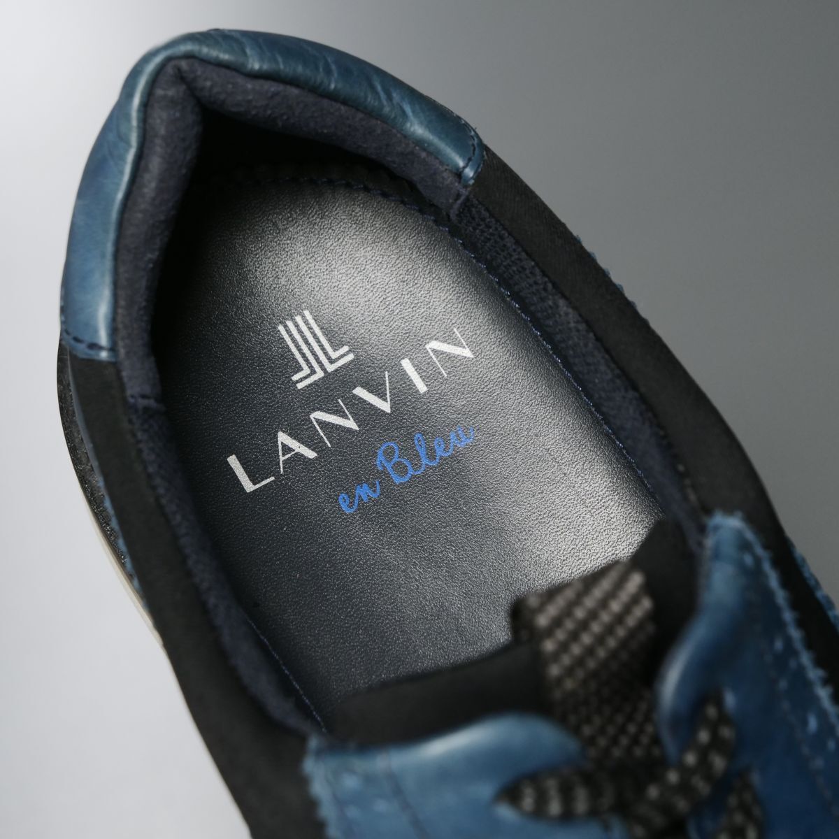 TH1813//*ランバンオンブルー/LANVIN en Bleu*メンズ/レザースニーカー/ウイングチップ/ローカット/靴/ブルーの画像7