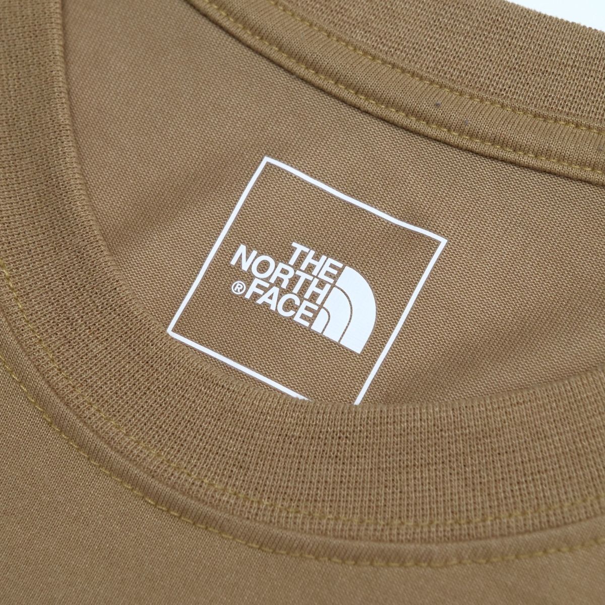 TG7767 ノースフェイス/THE NORTH FACE/2点セット/Tシャツ/半袖/メンズM/スクエアロゴ/ベージュ系/カーキ系/カットソー/NT32357の画像6