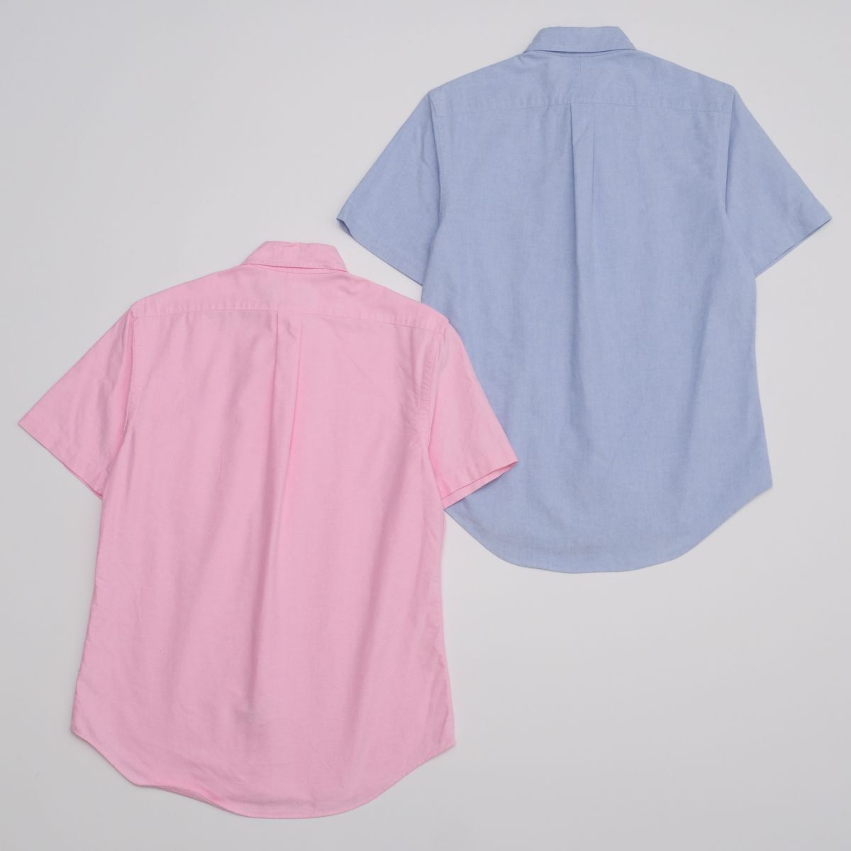GO4366 Ralph Lauren 2 шт. комплект / оскфорд рубашка / короткий рукав / мужской S/ хлопок / розовый серия + оттенок голубого / кнопка down рубашка 
