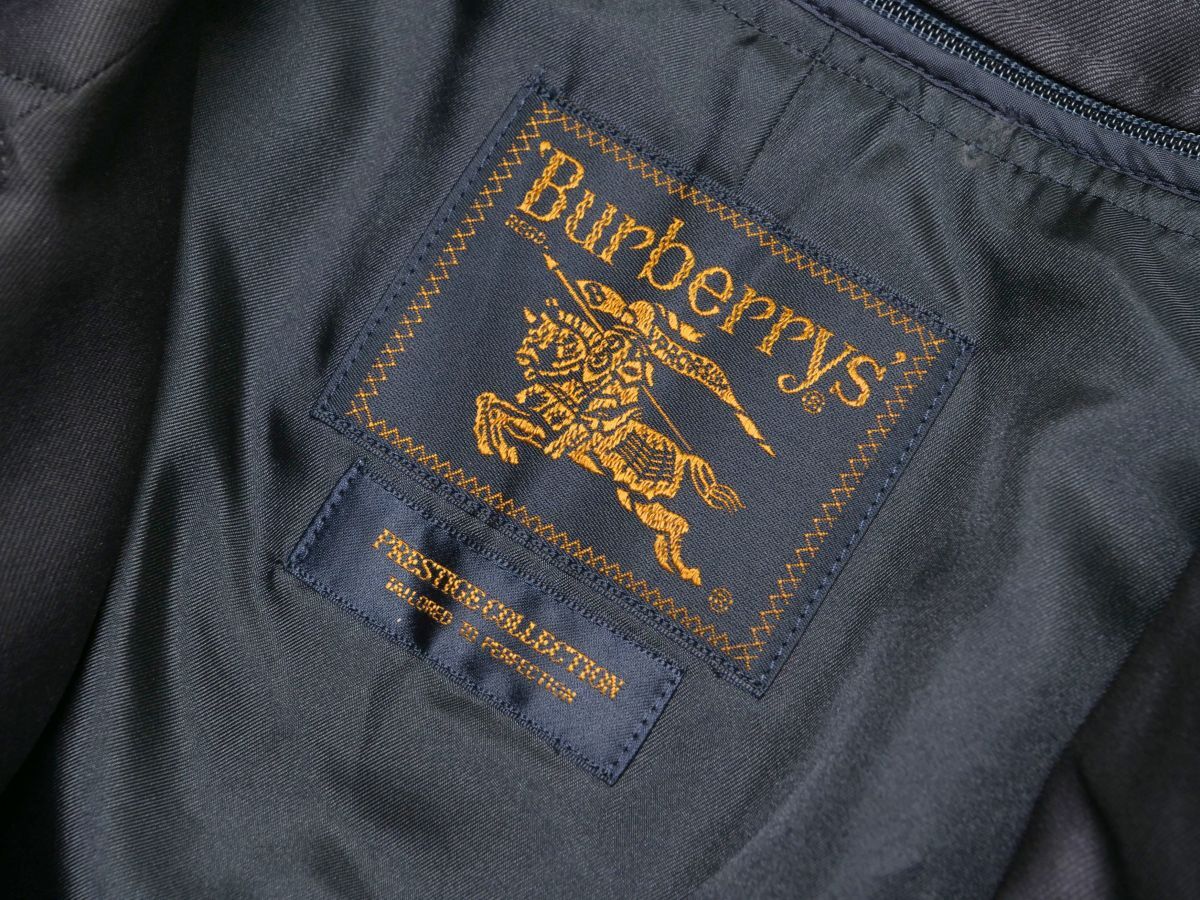 TH3866//*バーバリー/Burberrys*プレステージコレクション/メンズ/着脱ライナー付き/シルクウール/ステンカラーコート/バルマカーンコートの画像7