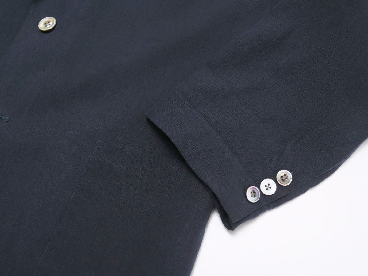 GO4511//* Burberry /Burberrys* men's LY/ shell button / ton cell linen/ tailored jacket / blaser / navy / navy blue 