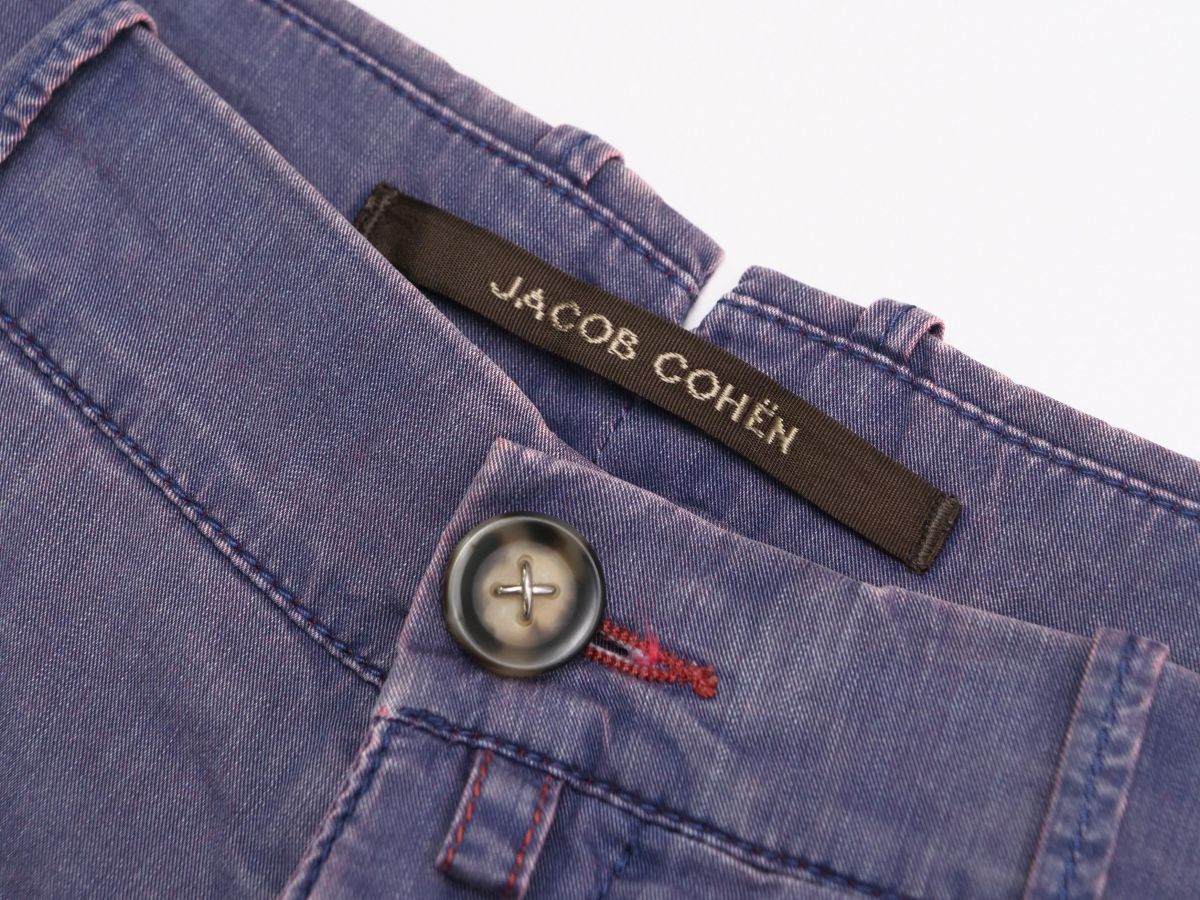 GP8200▽イタリア製 JACOB COHEN ヤコブ コーエン 667 ウォッシュ加工 ヴィンテージ加工 ストレッチコットンパンツ メンズ30 パープル系の画像8