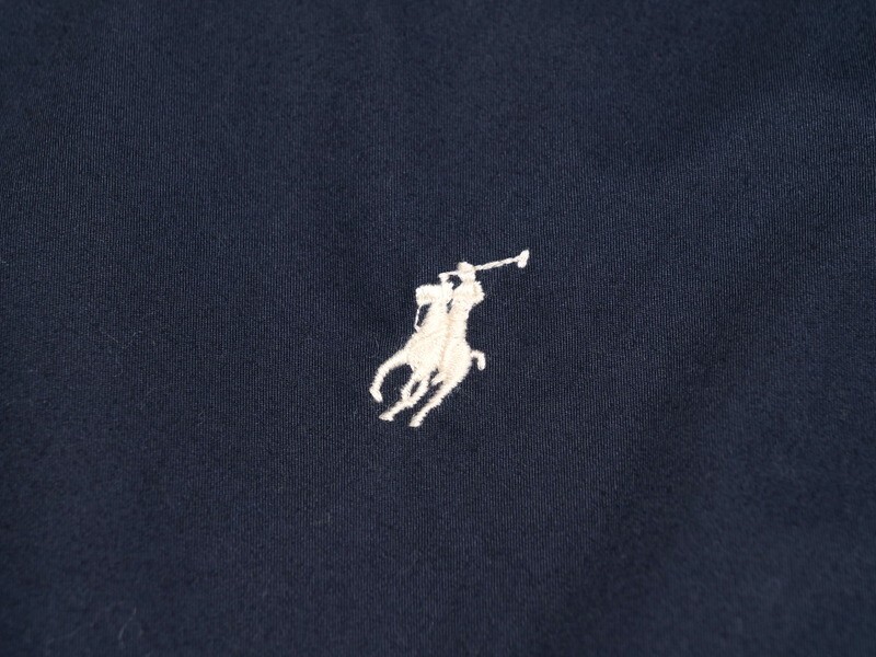 GP7280◇90-00s ポロラルフローレン/Polo Ralph Lauren メンズLL ポニー刺繍 スイングトップ ジャケット ジップブルゾン ネイビー系_画像7