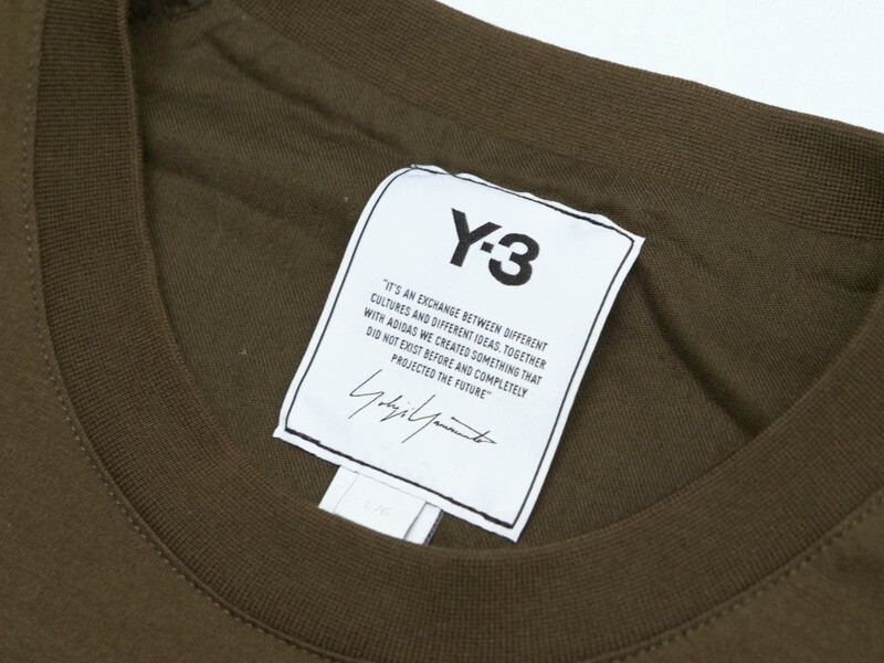 GP8335*wa chair Lee /Y-3 Adidas / Yohji Yamamoto GV4120 Logo print crew neck long sleeve T shirt cut and sewn long T men's L khaki series 