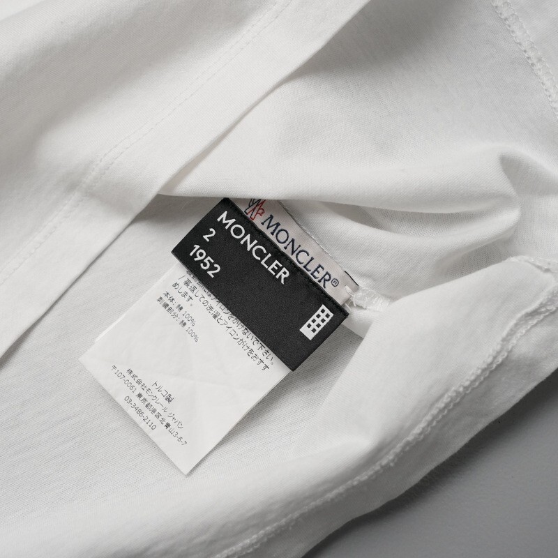 MG0175◇MONCLER モンクレール ジーニアス/2 モンクレール 1952 メンズ2 ビッグロゴ刺繍 半袖 クルーネック Tシャツ カットソー ホワイトの画像6