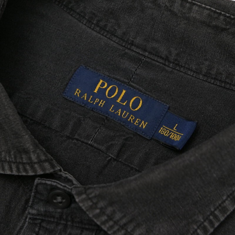 TH4638* Ralph Lauren 2 шт. комплект мужской Lpo колено вышивка одноцветный / проверка кнопка down / постоянный цвет рубашка 