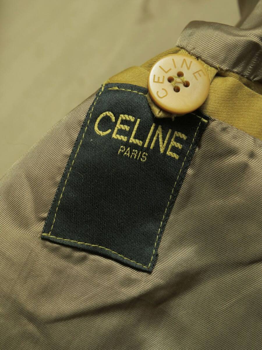 TH4376//フランス製/90sヴィンテージ*セリーヌ/CELINE*メンズ/フィールドジャケット/フィールドコート/イエロー系の画像8