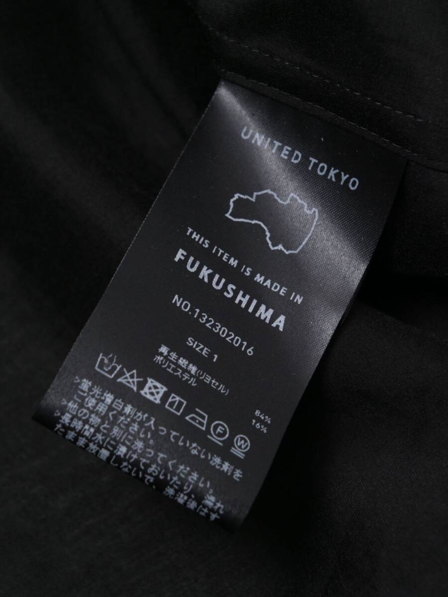TG9537▽ユナイテッドトウキョウ UNITED TOKYO*シアードルマンオーバーシャツ*半袖シャツ*メンズ1*ブラック_画像4
