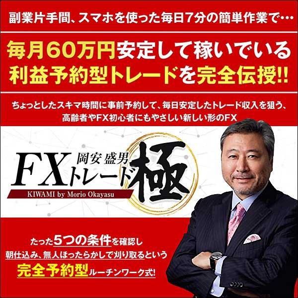 岡安盛男のFXトレード極〈FX歴38年の重鎮,URL・ID・PASS〉〈基礎編,応用編 実践動画,特典動画〉の画像1