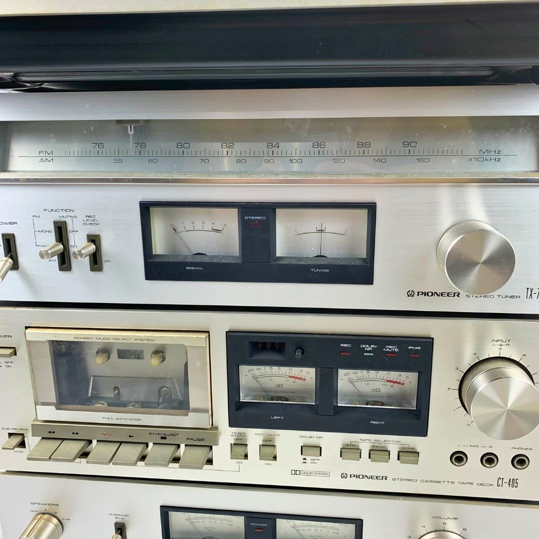 [R1058] 中古現状品 Pioneer (パイオニア) SA-7600II CT-405 PL-340 TX-7800II アンプ カセットデッキ レコードプレーヤー チューナー_画像3