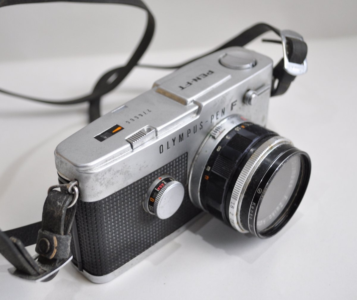 [W3952] OLYMPUS-PEN FT / レンズF.ZUIKO Auto-S 1:1.8 f=38mm オリンパスペンF革ケース付 一眼レフ フィルムカメラ 詳細不明 中古ジャンクの画像3