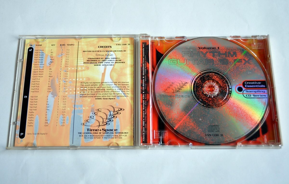 [W3914] CD ZERO-G「RHYTHM GUITAR & FX」TAS CDR 31 リズムギター&エフエックス サンプリングCD 中古 音OKの画像4