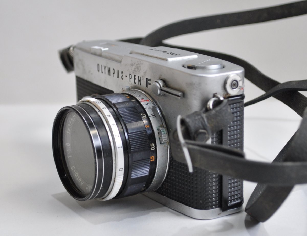 [W3952] OLYMPUS-PEN FT / レンズF.ZUIKO Auto-S 1:1.8 f=38mm オリンパスペンF革ケース付 一眼レフ フィルムカメラ 詳細不明 中古ジャンクの画像4
