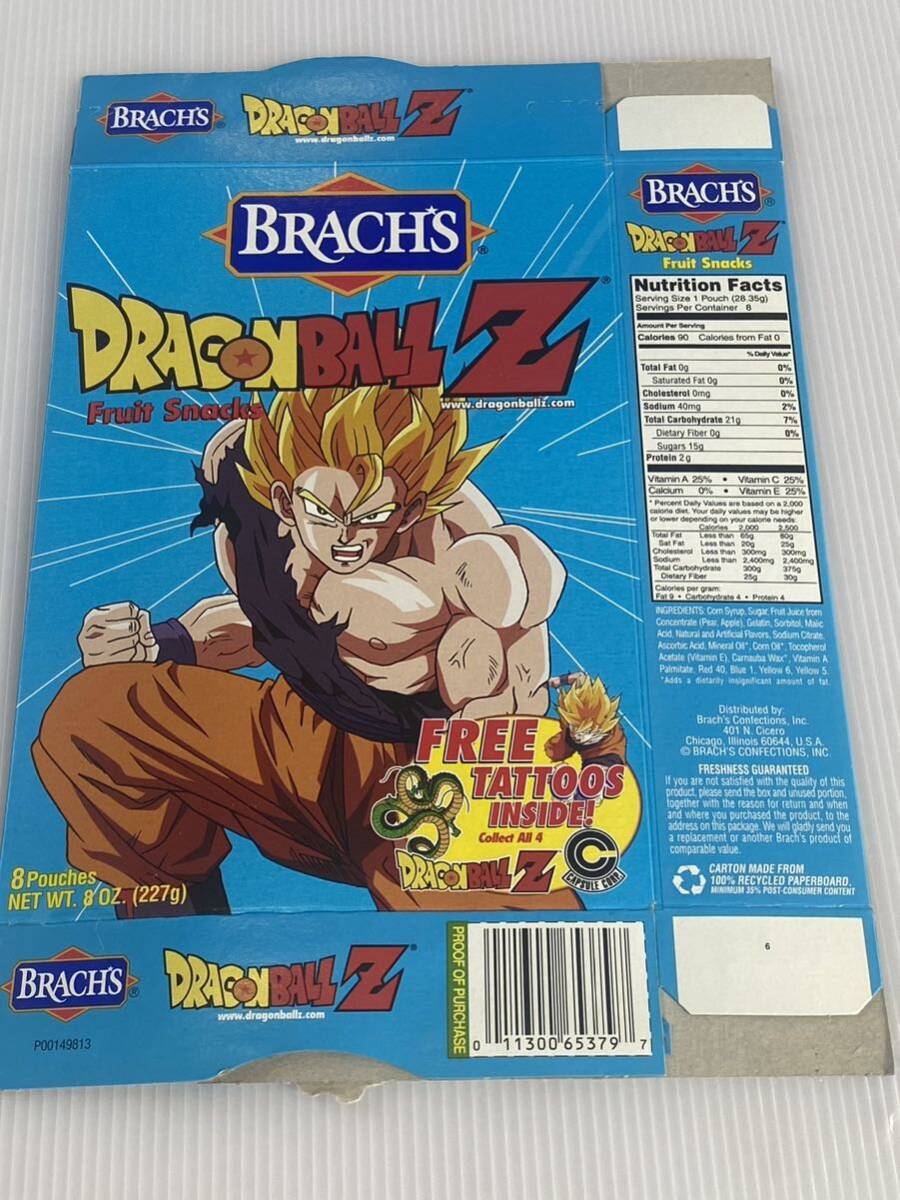 （A）レトロ 海外版 ドラゴンボールZ お菓子のパッケージ 箱 BRACHS フルーツスナックの画像1