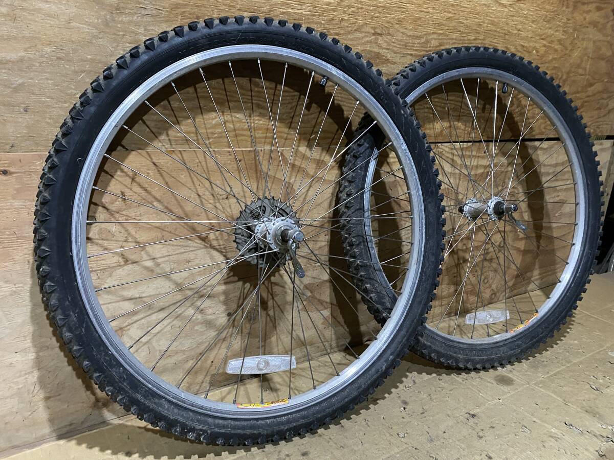 ZAC19 26インチ ホイール 8速 MTB 前後セット中古パーツ OLD MTB ATB VINTAGE MTB ATBの画像8