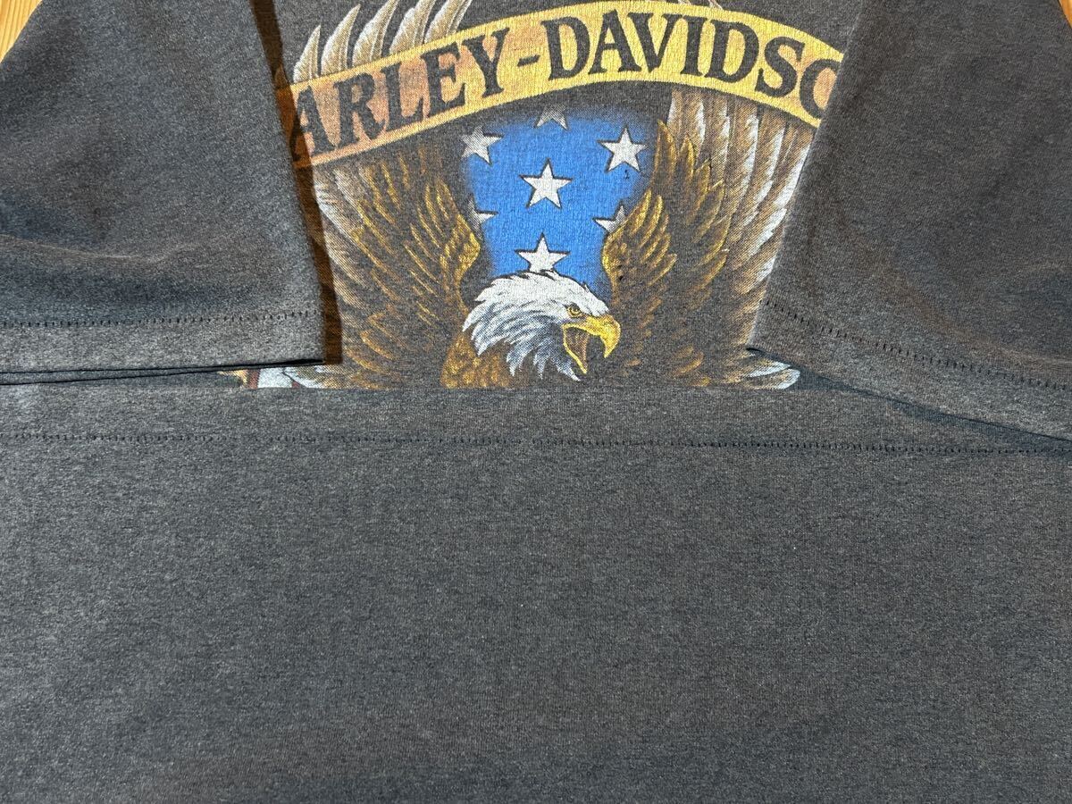 3D Emblem 1991s USA製 90s Harley Davidson Eagle Tee Shirt ハーレー ダビッドソン イーグル Tシャツ Vintage ヴィンテージ 3Dエンブレムの画像3