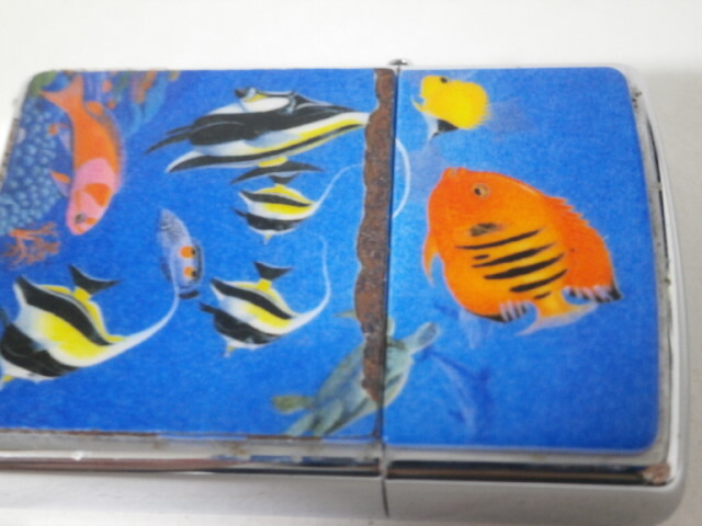 1997年 ZIPPO 南国 熱帯魚 絵柄 90s Vintage 魚 海 海中 ハタタテダイの画像2